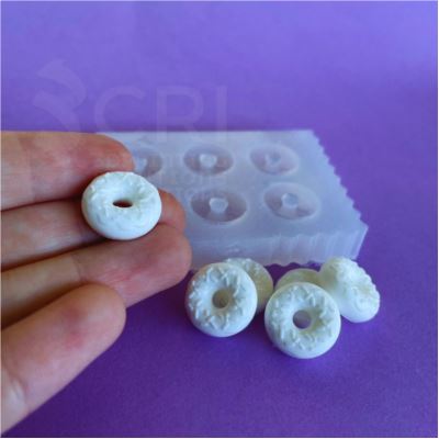 Stampo in silicone Donuts ciambelle glassate e con zuccherini in stampa 3d